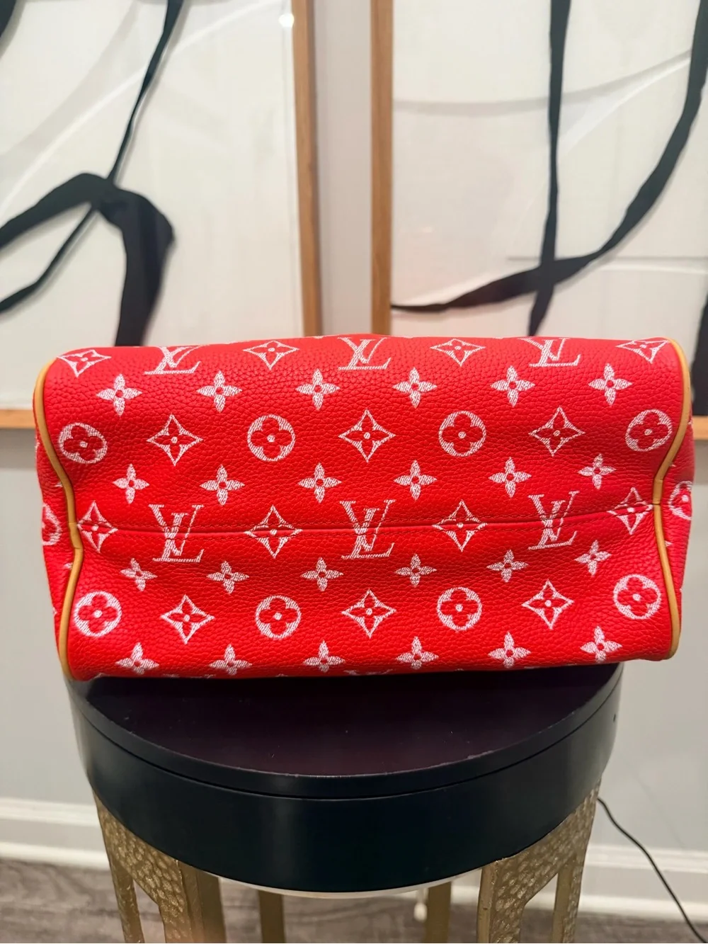 Designer inspired Bag, made with real lamb skin